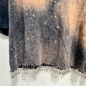 Custom Topshop safety pin Hem Women's Top